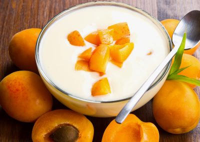Gelatina de Yogurt con Duraznos Del Monte® Frutas