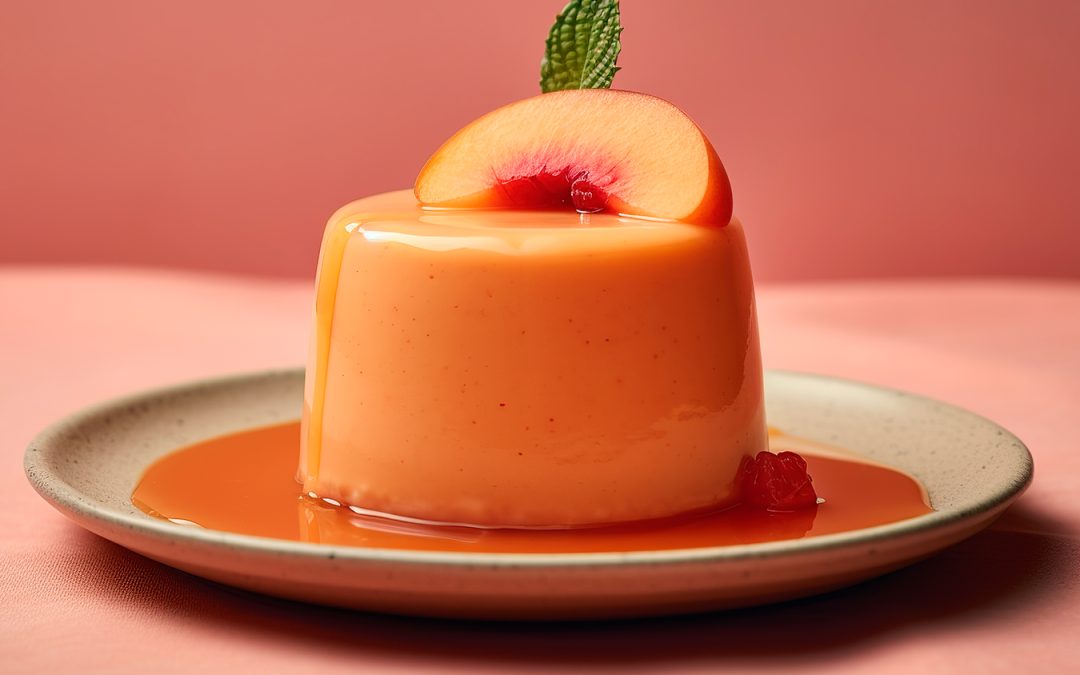 Flan de Durazno