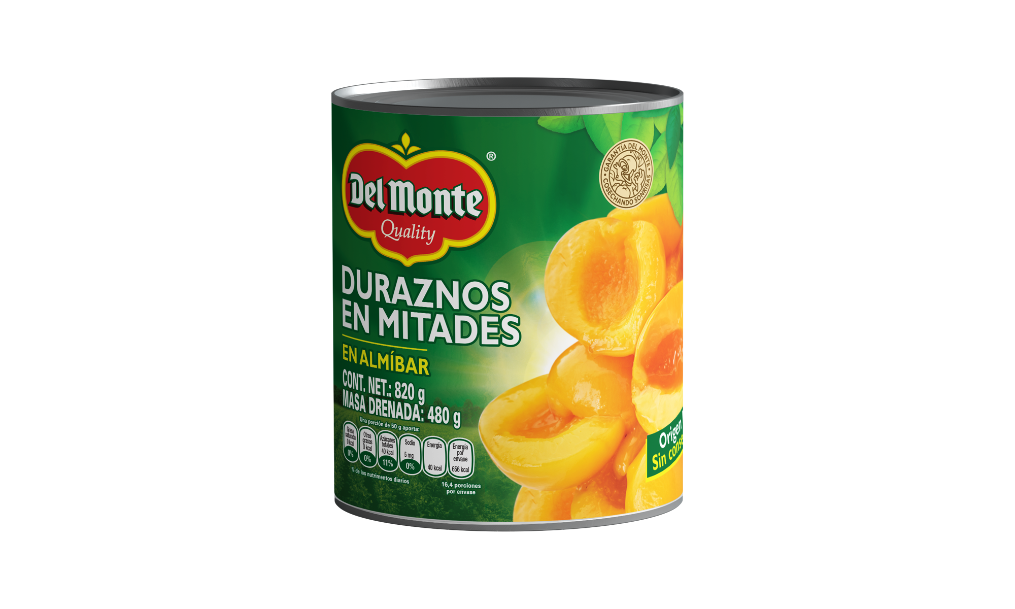 Duraznos en Mitades 820g Del Monte Frutas