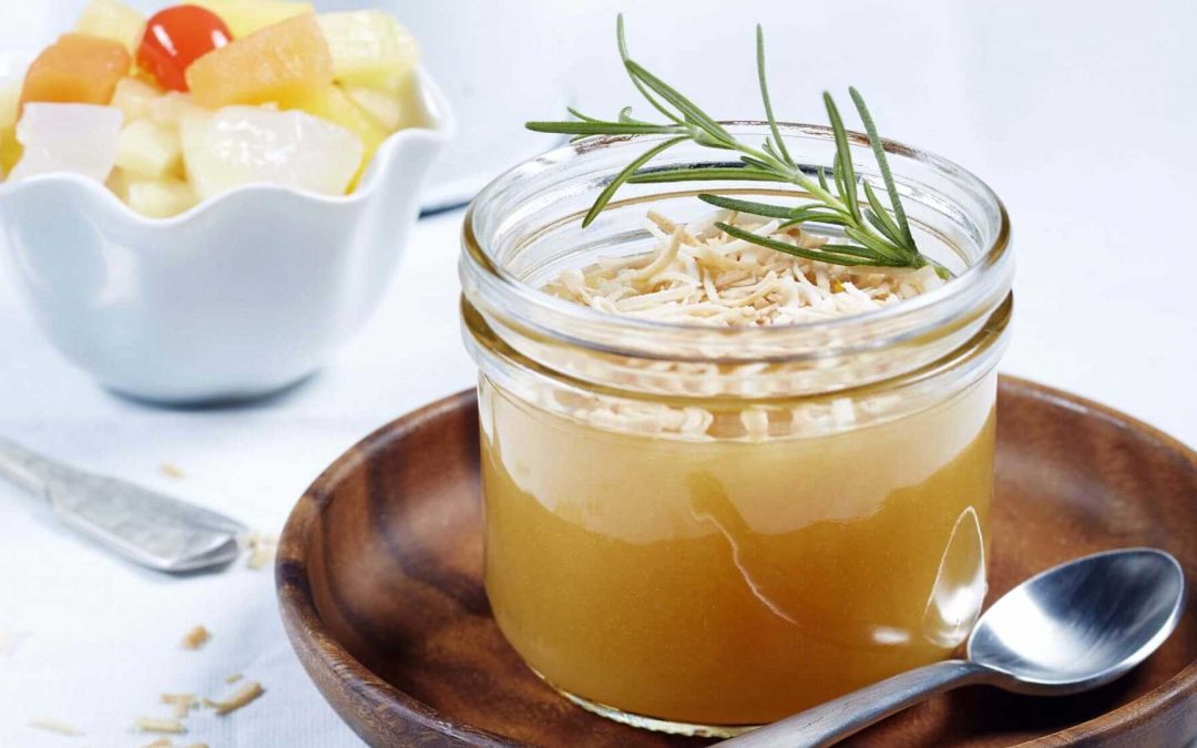 Gelatina de Cóctel de Frutas Del Monte® con Papaya y Coco