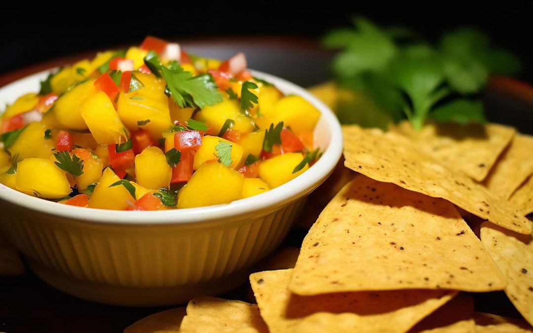 Nachos con Salsa de Mango Del Monte® Frutas