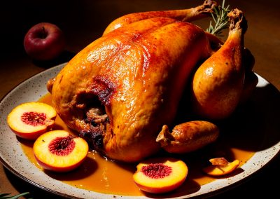Pavo Glaseado con Durazno Del Monte® Frutas